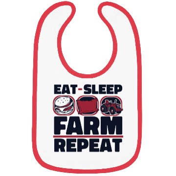 Discover Eat Sleep Farm Repeat Agriculture Rancher Farmer Bibs