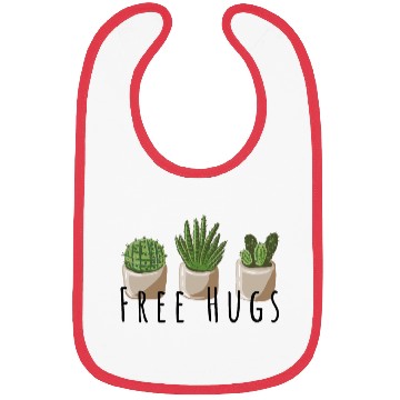 Discover Free hugs, kaktus Bibs