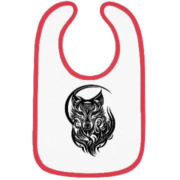 Discover Vintage Wolf Portrait T Tattoo Style Bibs