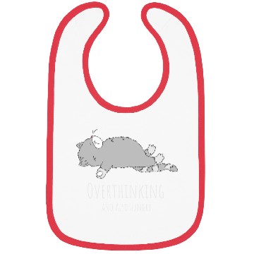 Discover Overthinking and Also Hungry - Funny Cat Bibs