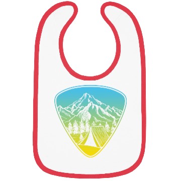 Discover Guitar Pick Mountain Forest Nature Bibs