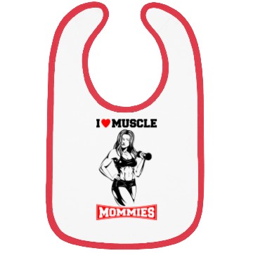 Discover I LOVE MUSCLE MOMMIES Bibs