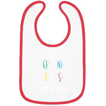 Discover Funny Science Geek Teacher Genius Periodic Table Bibs