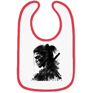Discover Hard Face Samurai Ink Arts Bibs