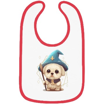 Discover Cute Wizard Dog Roleplaying Dice Nerdy RPG Tableto Bibs