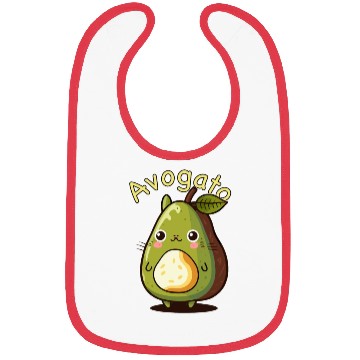 Discover Cute Japanese Avogato Kawaii Anime Avocado Cat Bibs