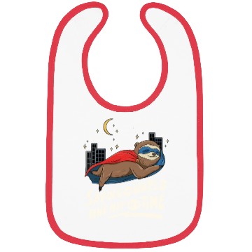 Discover Sloth Superhero Design for Sleeping Bibs