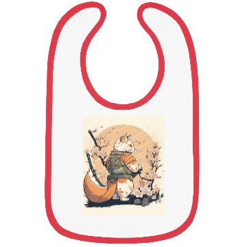 Discover samurai katana cat vintage Bibs