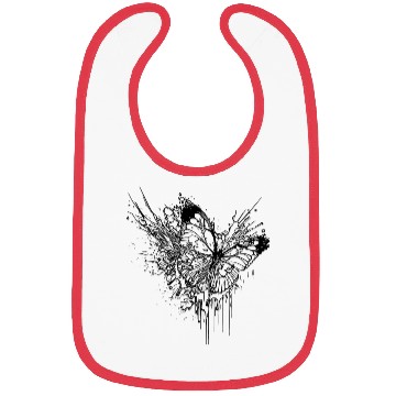 Discover Elegant Butterfly Ink Splash Tattoo Style Bibs