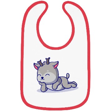 Discover Cute deer cartoon icon illustration gift Bibs