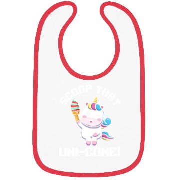 Discover Rainbow Cute Unicorn Ice Cream Lover Mythical Bibs