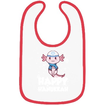 Discover Happy Hanukkah Axolotl Kawaii Cute Axolotl Lover Bibs