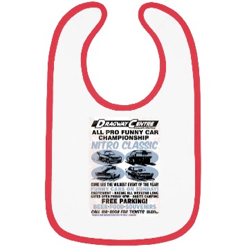 Discover Vintage Hot Rod Classic Drag Racing Poster Bibs