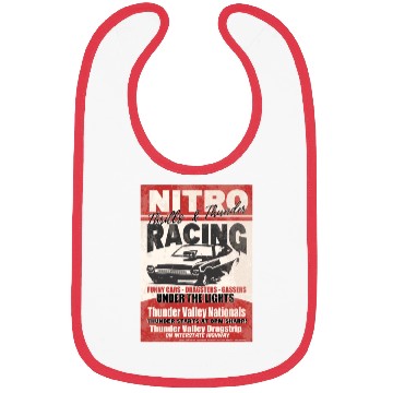 Discover Vintage Hot Rod Classic Funny Drag Racing Poster Bibs