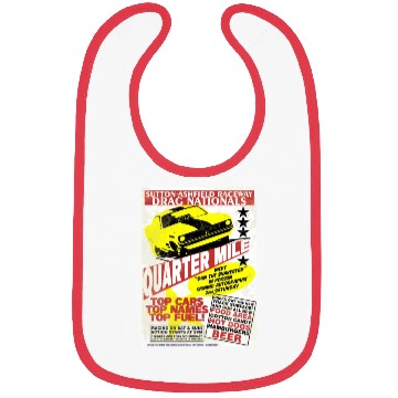 Discover Vintage Hot Rod Classic Drag Racing Poster Bibs