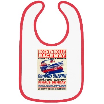 Discover Vintage Hot Rod Classic Drag Racing Poster Bibs