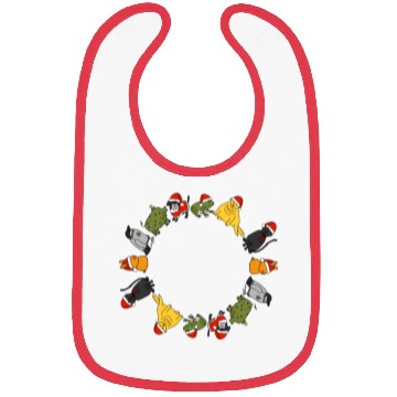 Discover Christmas Holidays Cute Animals Stars Candy Canes Bibs