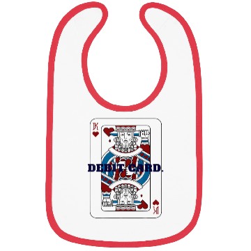 Discover DEBIT CARD King of Hearts Playing Card Bibs