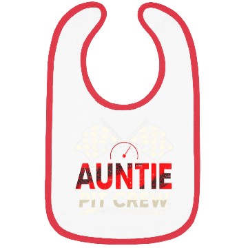 Discover Funny Auntie Pit Crew Race Car Lover Racing Famil Bibs