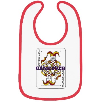 Discover GAME OVER Joker Playing Card Bibs