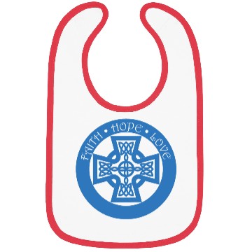 Discover Timeless Celtic Cross With Faith Hope Love Bibs