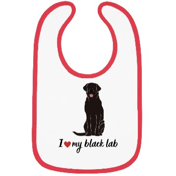 Discover I love my black lab labrador Gift Lover Bibs