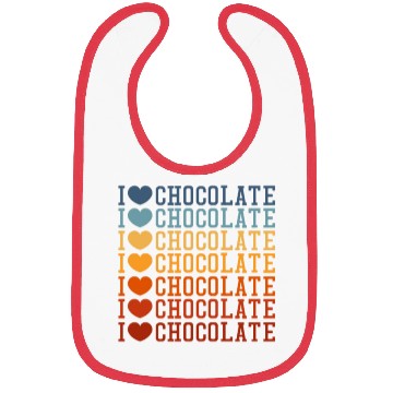 Discover I Love Chocolate Retro Vintage Bibs