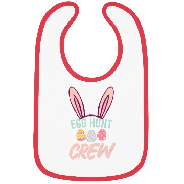 Discover Egg Hunt Crew Funny Easter Day Bibs