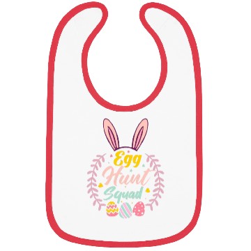 Discover Egg Hunt Squad Hunting Season Funny Easter Day Bibs