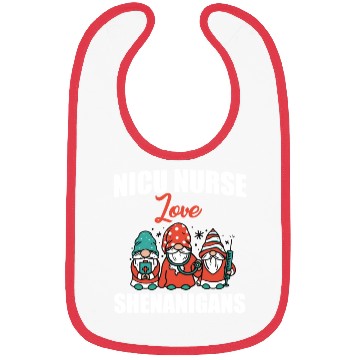 Discover Funny NICU Nurse Love Shenanigans St. Patricks Day Bibs