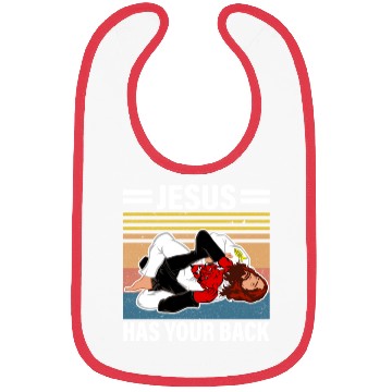 Discover Je-sus Has Your Back Retro Apparel Bibs