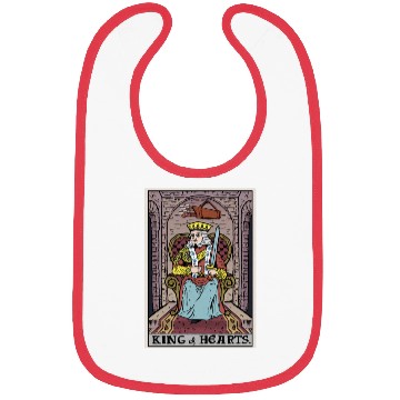 Discover King of Hearts Tarot Card Bibs