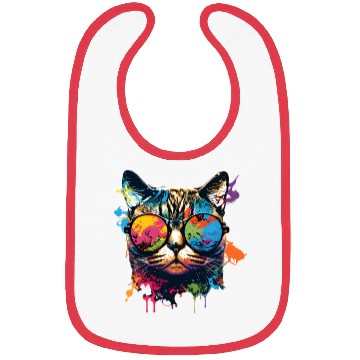 Discover Sunglass Cat Bibs