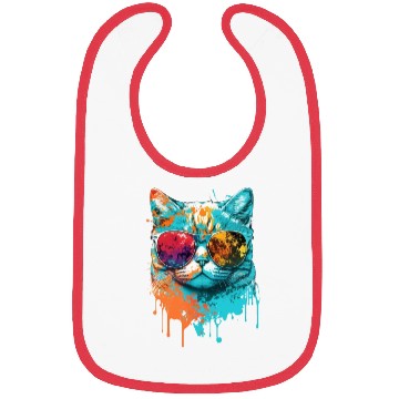 Discover Sunglass Cat Bibs