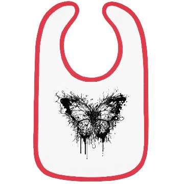 Discover Butterfly Tattoo Ink Splash Style Bibs