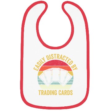 Discover Easily Distracted By Trading Cards Game TCG Retro Bibs