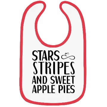 Discover Stars Stripes and sweet Apple Pies Bibs