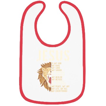Discover Jesus Is My God Lion Of Judah Christian Religious Bibs
