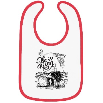 Discover He Is Risen- Black Drawing Angel HD Bibs