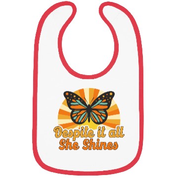 Discover Despite it all She Shines butterfly Bibs