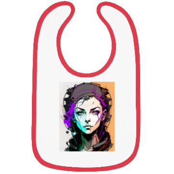 Discover AI ART 01 GAMER GIRL Bibs