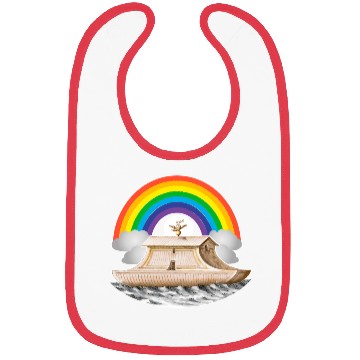 Discover Rainbow Flood Noah's Ark Bibs