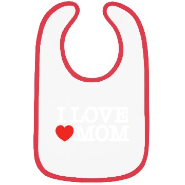 Discover I love mom (dark) Bibs