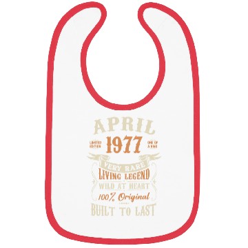 Discover April 1977 Birthday Surprise Bibs