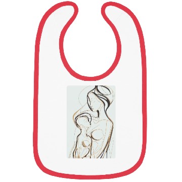 Discover Black, Gold & White Abstract Mother & Daughter Bibs