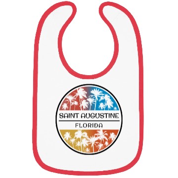 Discover Saint Augustine Florida Palm Tree Stylish Bibs