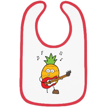 Discover Funny Pineapple Playing Guitar Bibs