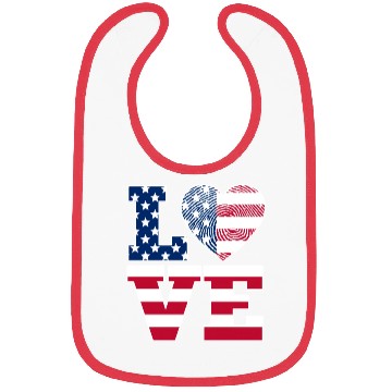 Discover Usa Love USA Flag Bibs