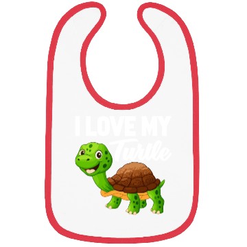 Discover I Love My Turtle Bibs