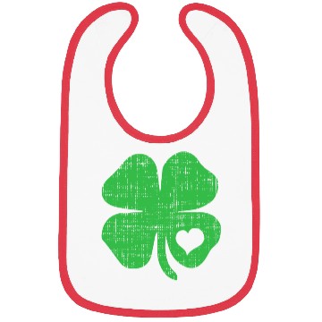 Discover Green Four Leaf Clover Heart - St Patricks Day4 le Bibs